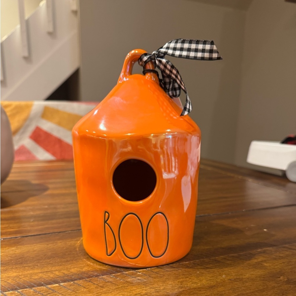 Rae Dunn Glossy Orange Birdhouse